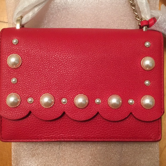Kate Spade red hayes street pearl hazel bag - Picture 5 of 8